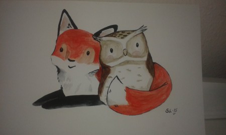 Vänskap mellan arter (40,6x30,5cm) SÅLD